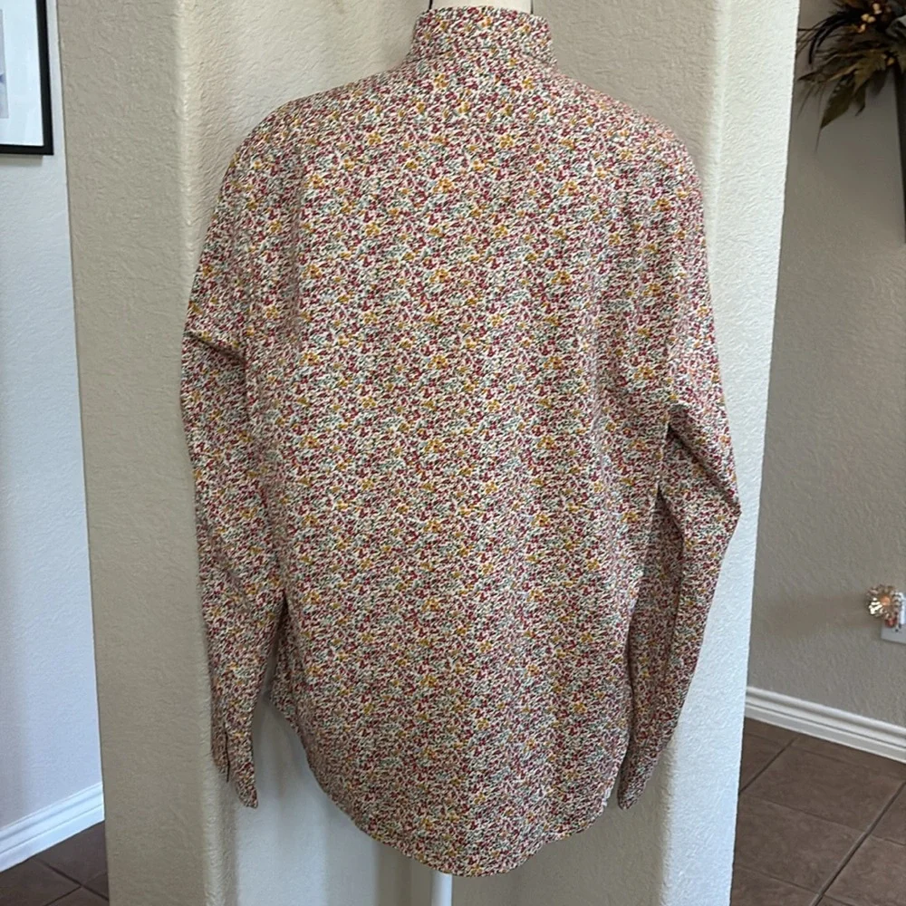J.Crew flex wash slim floral long sleeve button-down shirt Size L